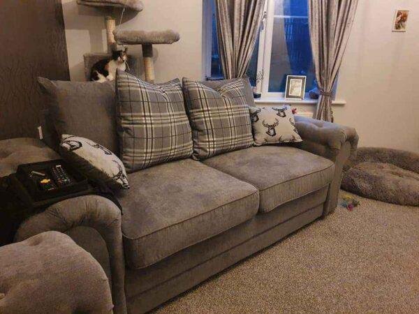 Verona 3+2 Seater Sofa Set Light Grey - Image 2