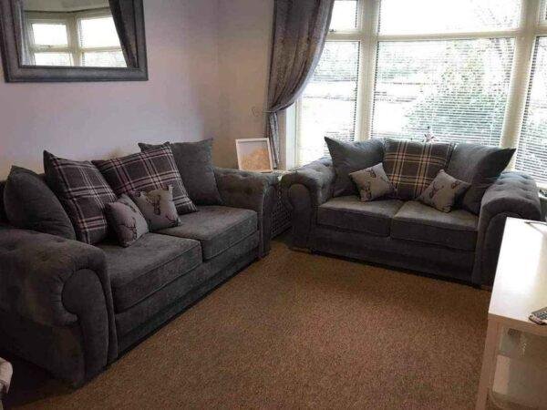 Verona 3+2 Seater Sofa Set Light Grey