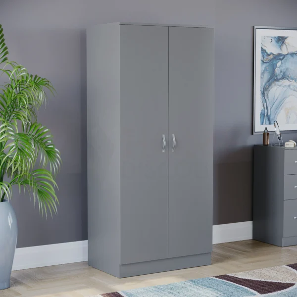 White Alina Bedroom Set - Wardrobe, Chest of Drawers & Bedside Table - Image 5