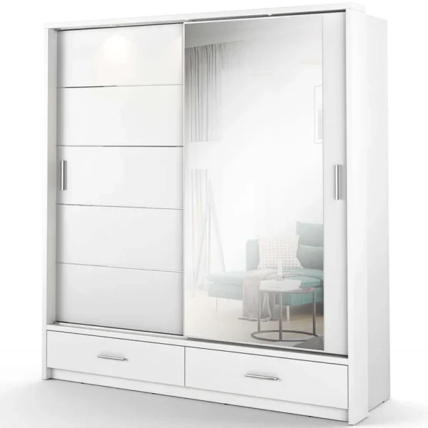 Karla Wardrobe - 2 Sliding Doors with Matt Finish - Image 9