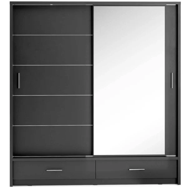 Karla Wardrobe - 2 Sliding Doors with Matt Finish - Image 2