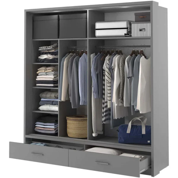 Karla Wardrobe - 2 Sliding Doors with Matt Finish - Image 7