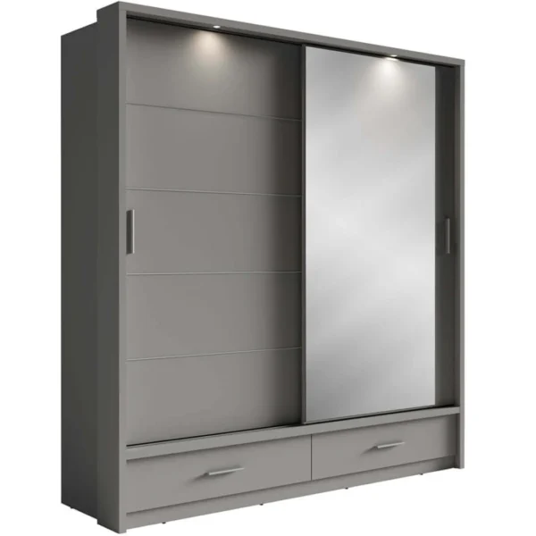 Karla Wardrobe - 2 Sliding Doors with Matt Finish - Image 5