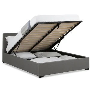 Grey Fabric Ottoman Bed Frame | Elegant Storage Solution