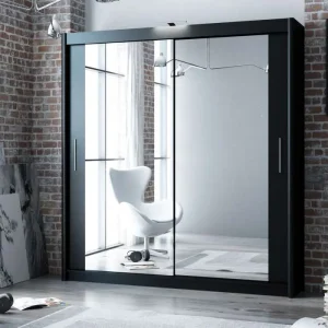 203 cm Berlin Sliding Mirror Door Wardrobe