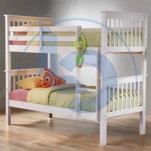 Single Wooden Bunk Bed with Mattresses