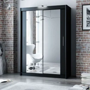 Berlin Sliding Mirror Wardrobe 150cm Wide