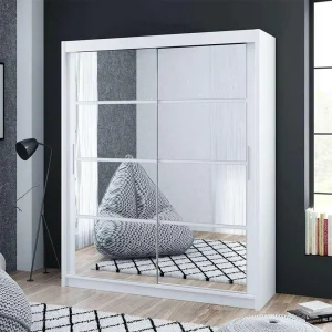 Dakota 160cm Sliding Mirror Door Wardrobe