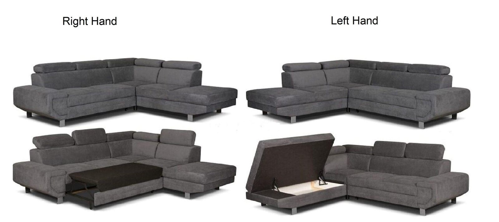 Artic Sofa Bed with Storage – Modern 3-in-1 Convertible Sofa with Chaise and Hidden Storage