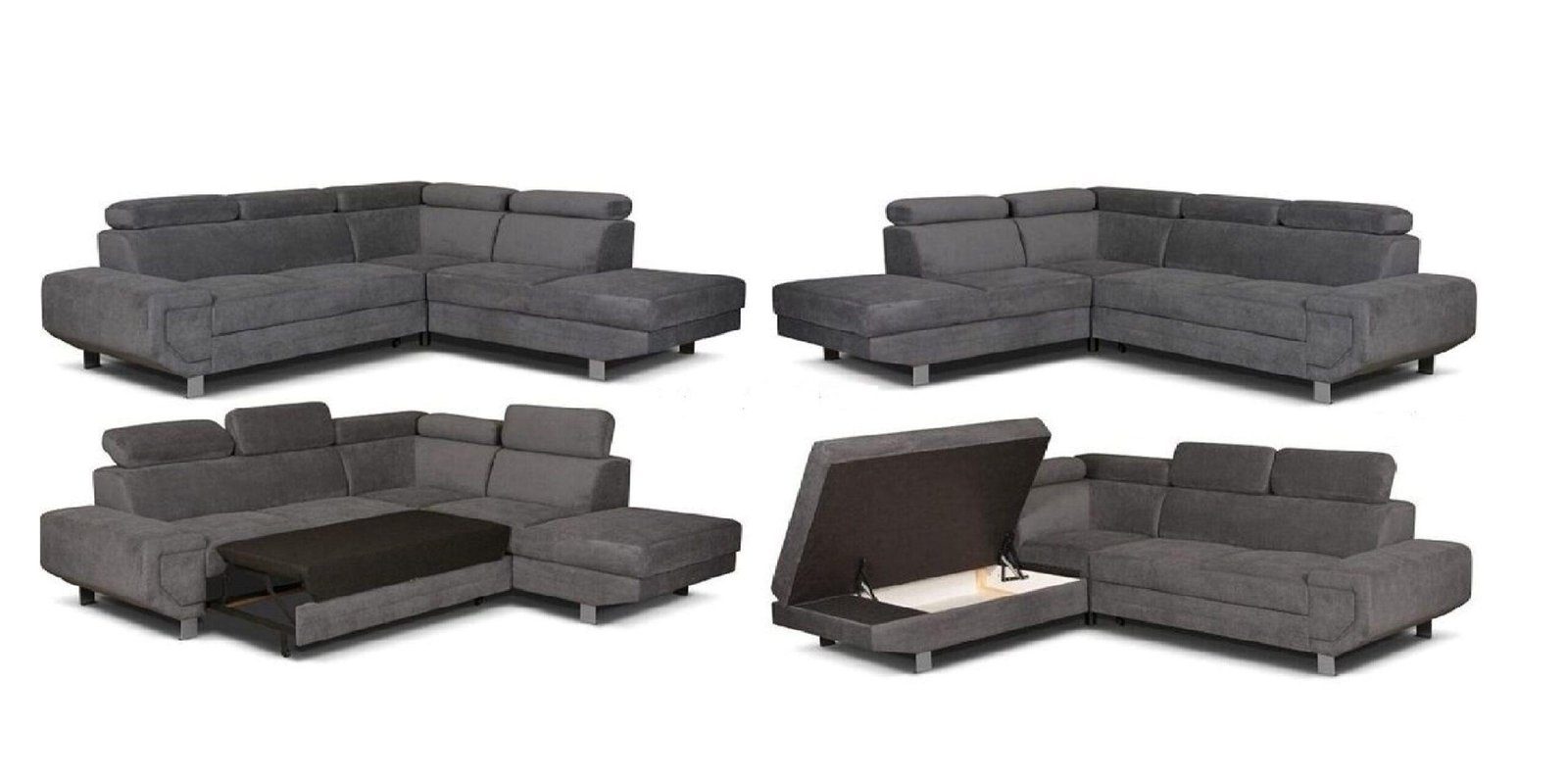 Artic Sofa Bed with Storage – Modern 3-in-1 Convertible Sofa with Chaise and Hidden Storage