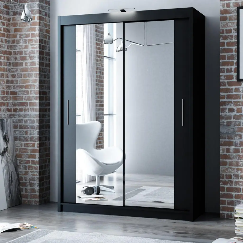 Sliding Mirror Wardrobe Berlin 180cm Wide